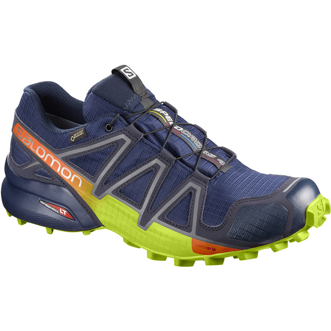 Zapatillas Trail Running Salomon Hombre Azul Marino / Verde - Salomon Argentina SPEEDCROSS 4 GTX® ,0